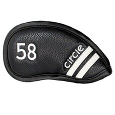 Circle DESIGN GOLF 圓形設計鐵楔形頭套 58 度, 1個, 黑色