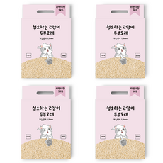 캣필드 청소하는 고양이 두부모래 가는입자 1.5mm, 3kg, 4개, 라벤더향