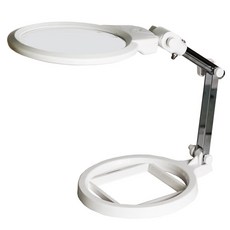 랩앤툴스 LED 스탠드 접이식 폴딩 확대경, 화이트 × 1개, 1개, 화이트