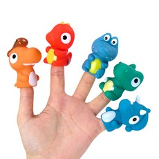 캐스비 플레이 러버손 공룡 손가락인형, 5종, 1세트