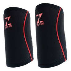 제로투히어로 네오프렌 헬스 팔꿈치보호대 엘보우 슬리브 5mm 2p, Black + Red, 1개