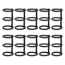 Cohimo 3 孔 Dakku 金屬活頁夾環 20 mm 4W139, 黑色, 10入