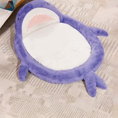 순잠 반려동물 상어 방석 하우스, 블루, 1개