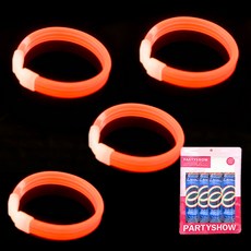 PARTYSHOW Concert螢光手環 4入, 1個, 紅色