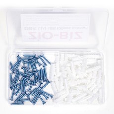 ZioBiz 螺絲釘刀片 30mm 50入+螺絲 25mm 50入組 白色, 1組