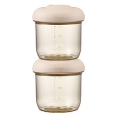 푸고 프리미엄 뉴트럴 시리즈 유아용 PPSU 이유식용기 TKFH-150, 150ml, 베이지, 2개