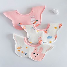 HARAROI 嬰兒圍巾圍兜可愛兔 3 件套
