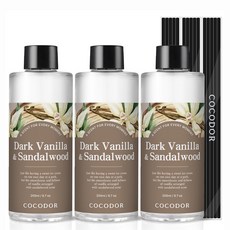 코코도르 리필액 + 리드스틱 5p, 다크바닐라샌달우드, 200ml, 3개