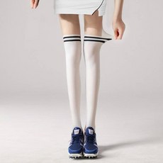 Bodyit 抗UV雙色高爾夫球絲襪一體型及膝襪, 白色