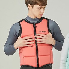 FLOW 양면 네오프렌 라이프자켓 구명조끼, 블랙 + 핑크