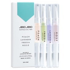 Jello Jello 綜合香味指緣修護筆 4件組 (薰衣草，玫瑰，小蒼蘭，桃子), 12ml, 1組
