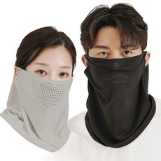Gore Trax抗UV涼感機能性運動面罩 2入, 黑色+灰色