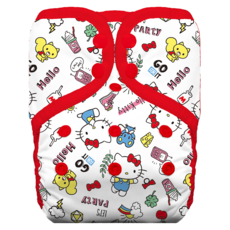 THiRSTiES 有機棉壓扣成長型口袋式布尿布 SANRIO聯名款 (4-18公斤, 0-36個月適用), Hello Kitty My Friends, 1件