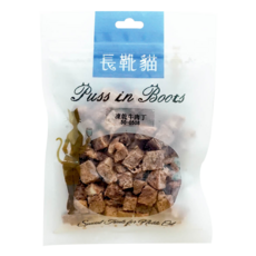 Puss in Boots 長靴貓 全齡貓 純肉凍乾 牛肉丁 40g, 1包