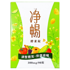 大漢酵素 淨暢酵素錠 90錠, 90顆, 300mg, 1盒