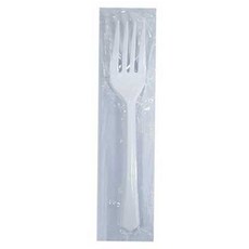 비닐포장 일회용 포크 화이트 15.4cm, 1개입, 500개