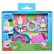 Peppa Pig 泳池派對玩具套裝 Set, 包括小豬Peppa 和朋友們的泳池玩具, 1盒