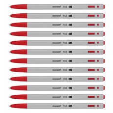 모나미 153 볼펜 0.5mm, 적색, 12개