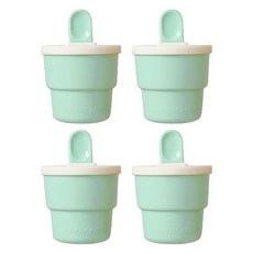 迷你矽膠冰淇淋模具, 4個, 薄荷