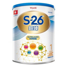 Wyeth 惠氏 S-26 鉑臻 嬰兒配方奶粉 新升級 1號, 適用於0-12個月, 800g, 1罐