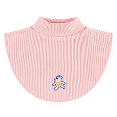 밀크마일 아동용 하트 베어 골지 레이어드 반폴라