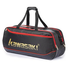 kawasaki 川崎 網球羽球運動包方形 2 層 K1G00-A8901, 黑色