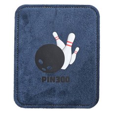 Pin300 皮革球巾, 海軍藍 黑色, 1個
