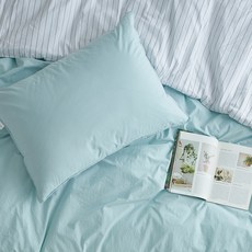 클라르하임 크레마 고밀도 60수 워싱 면 베개커버