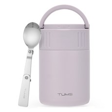 TUMS TUMS 溫和食品罐 395ml + 折疊湯匙套裝, 灰薰衣草, 1組