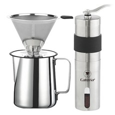 카페리아 캠핑 커피드립세트 600ml, 스텐 커피서버 600ml + 스텐 이중망 드리퍼 + 필터, 1세트 스텐 커피서버 600ml + 스텐 이중망 드리퍼 + 필터, 1세트