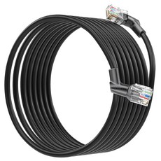 벤션 360도 회전 꺽임형 CAT6A OFC 코어 초고속 기가 랜선, 블랙, 1개, 10m