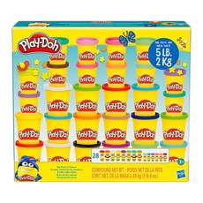 Hasbro 孩之寶 Play-Doh 培樂多 經典色黏土大禮包 Set, 色彩繽紛的黏土 激發孩子的想像力與創造力 28罐裝, 2.49kg, 1組