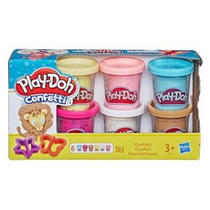 Play-Doh 培樂多 紙花黏土補充罐, 培養手指肌肉靈活度, 激發想像力和創造力, 使用無毒生麵糰加食用色素, 混合顏色, 1盒