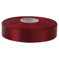 유광 단면 공단 리본 25mm, 47 자주, 1개, 45m