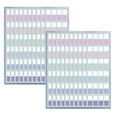 만들하비 인덱스 접착 메모지 대용량 08 파스텔컬러, 480개입, 2개