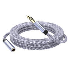 SPACE SHIELD 3.5mm 3 極 AUX 立體聲耳機音訊延長線, 1個, 灰色, 2m