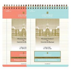 OXFORD PP 노랑내지 절취스프링 A5 상철 120매, 혼합색상, 1세트