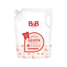 B&B 衣物柔軟精 茉莉玫瑰香 補充包 1800ml, 1.8L, 1包