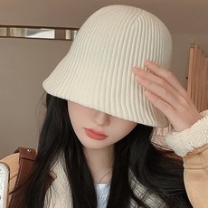 엘쏘 니트 골지 겨울 버킷햇 벙거지 모자