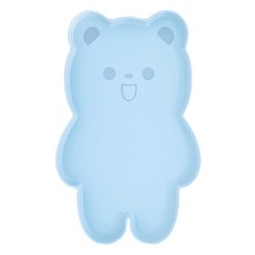 파스텔펫 반려동물 곰돌이 흘림방지 식판 FREE, 블루, 1개