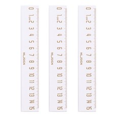 델리 누사인 ABS 자 15cm ENS096, 화이트, 3개