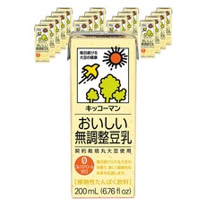 기꼬만 두유 무가당, 200ml, 18개
