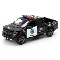 킨스마트 2022 포드 F-150 랩터 폴리스 KT5436P, 블랙, 1개 블랙