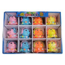 圓圓章魚車玩具12件套, 混色, 1組