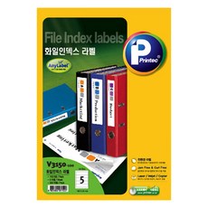 프린텍 화일 인덱스 100p 세트 V3150-100, 5칸, 1세트