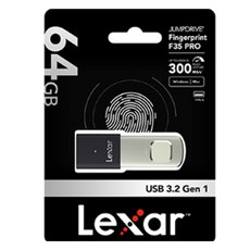 렉사 USB 3.2 초고속 지문인식 보안 USB 메모리 F35 Pro, 64GB, 1개