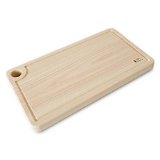 HINOKI ART 柏木實木圓孔切菜板，防止汁液流淌, 1個, 混色