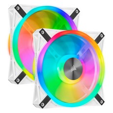 CORSAIR 海盜船 系統冷卻器 140mm iCUE QL140 RGB PWM 白色雙風扇套件 附照明節點核心, 白色, iCUE QL140 RGB PWM 白色雙風扇套件，附照明節點核心, 2個