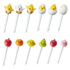 큐트미 아기자기 병아리픽 MP094 + 토루네 과일픽 P3468 세트 B015, 12개, 1세트
