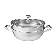 Vilivin IH電磁爐適用 不銹鋼雙層蒸鍋 28公分 4800ml, 28cm, 1個